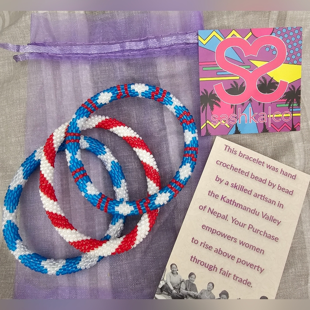 New Sashka Beaded Bracelet- Handmade and empowers woman to rise above poverty